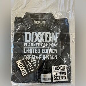 DIXXON Black and Gray Plaid Flannel Shirt